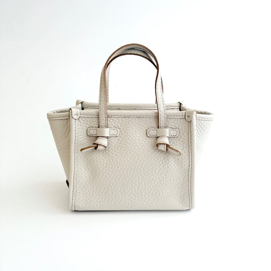 Marcella Italian Leather Tote - Cream