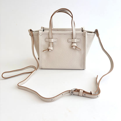 Marcella Italian Leather Tote - Cream
