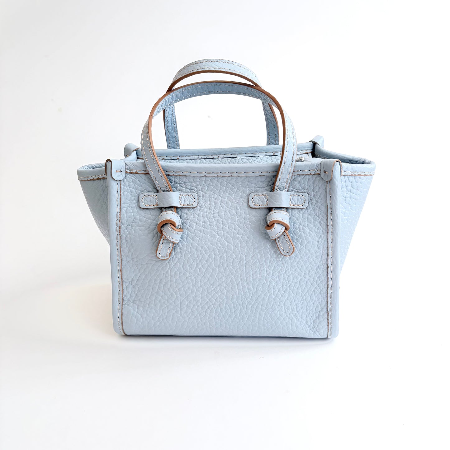 Marcella Italian Leather Tote - Light Blue