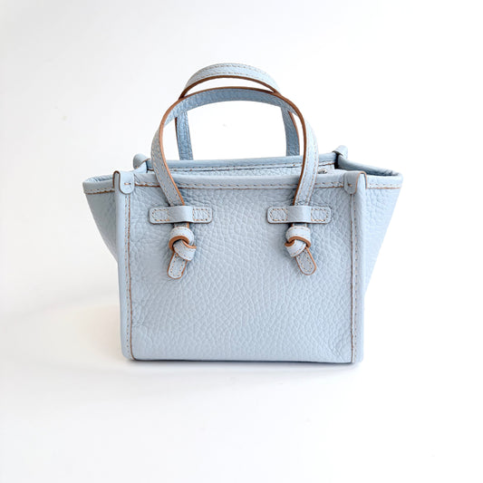 Marcella Italian Leather Tote - Light Blue