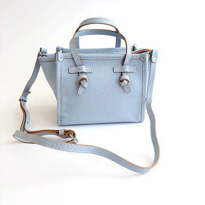 Marcella Italian Leather Tote - Light Blue