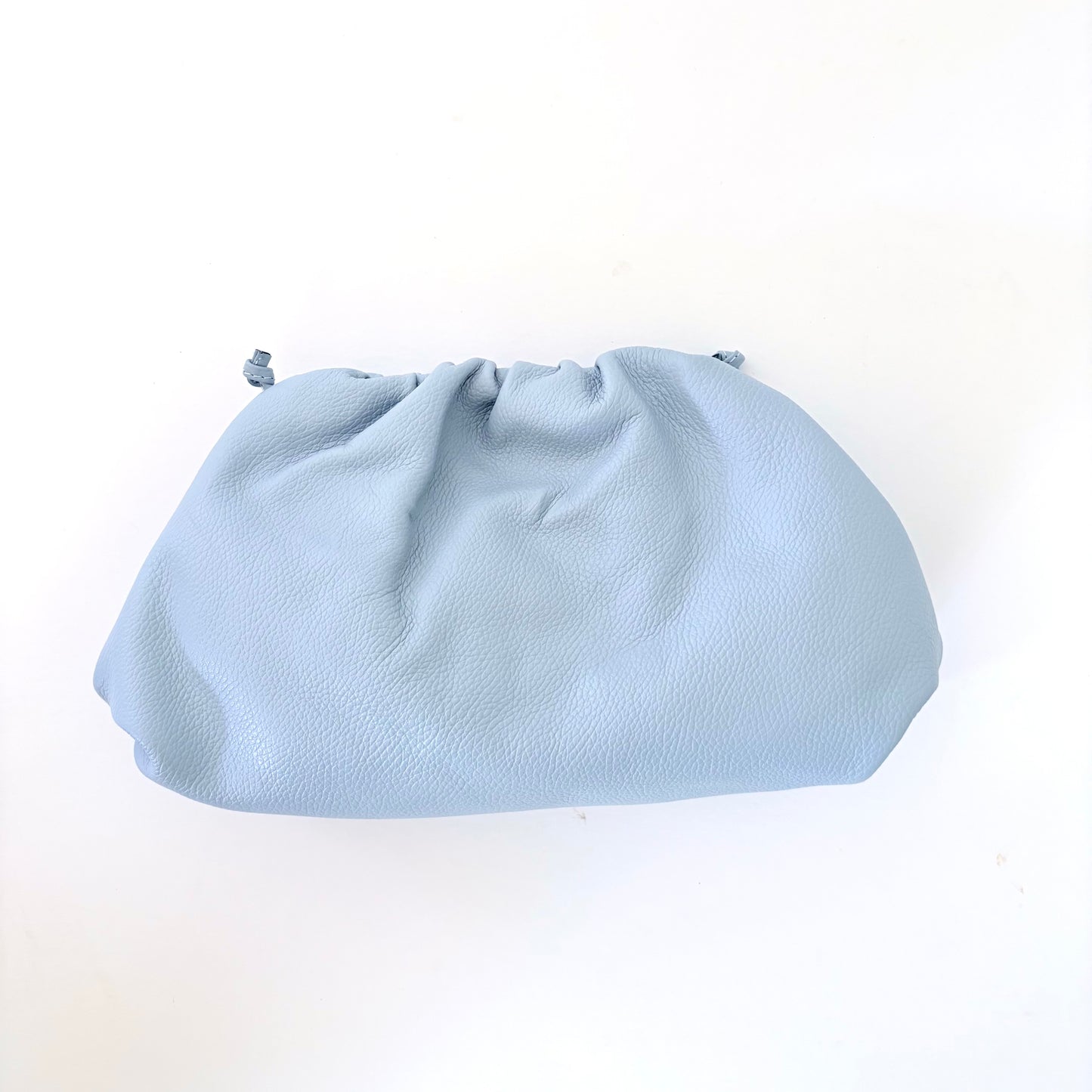 Light Blue Oversized Rico Leather Clutch