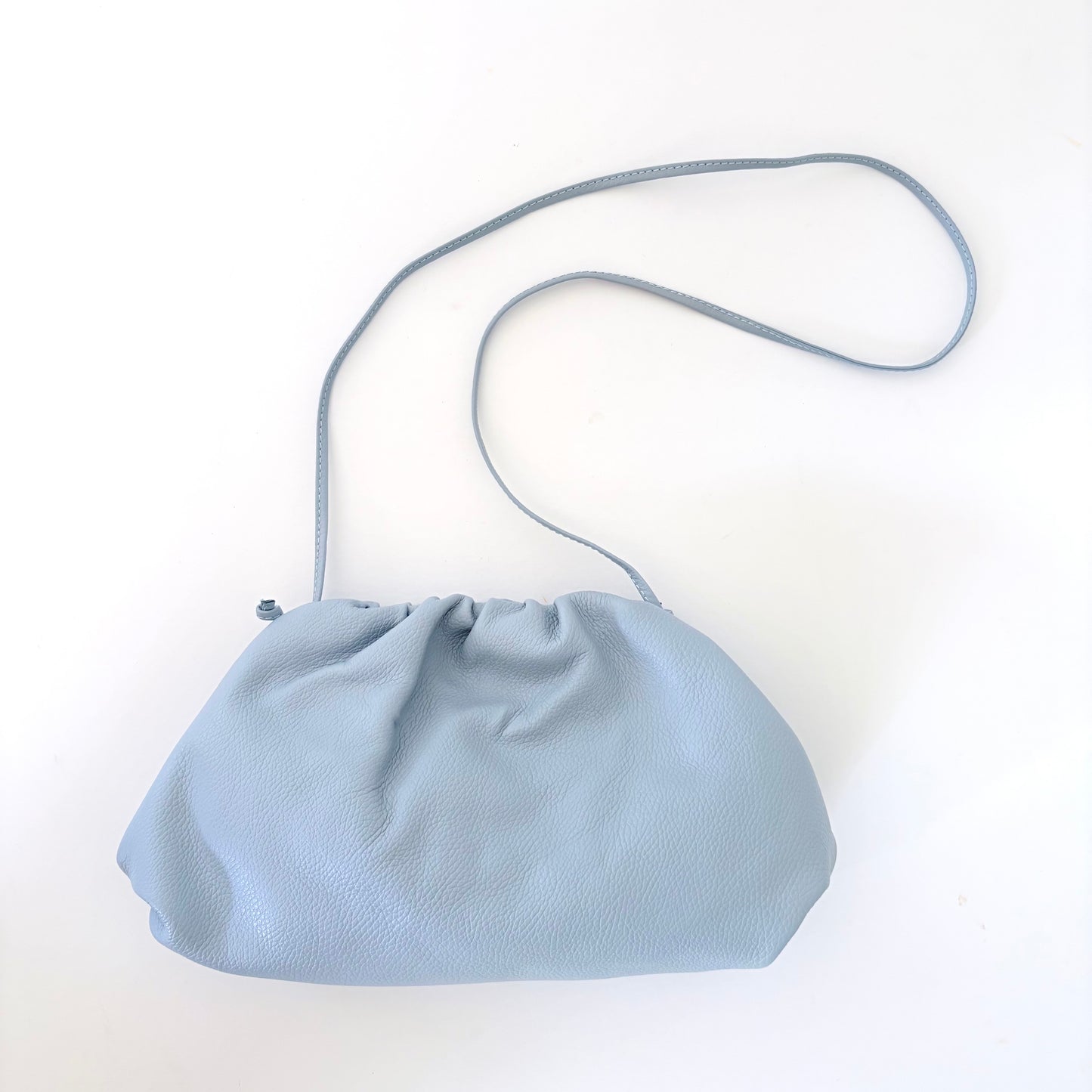 Light Blue Oversized Rico Leather Clutch