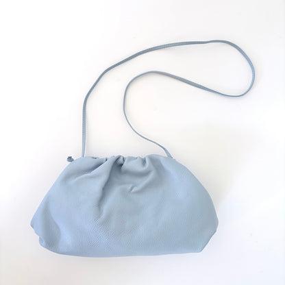 Light Blue Oversized Rico Leather Clutch