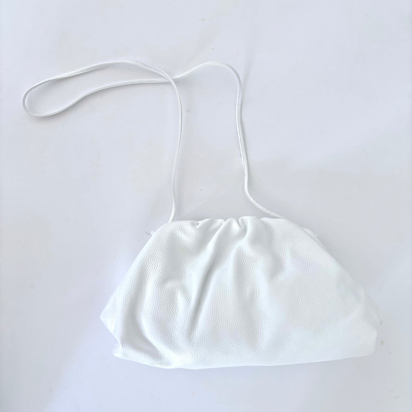 White Oversized Rico Leather Clutch