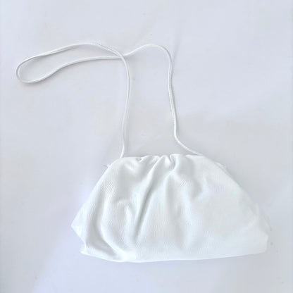 White Oversized Rico Leather Clutch
