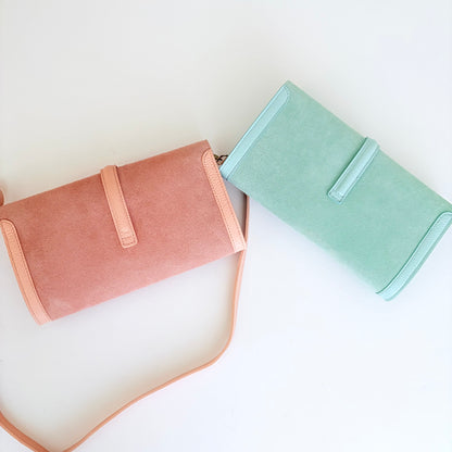 Monet Suede Clutch