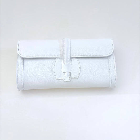 White Monet Leather Clutch Limited Edition