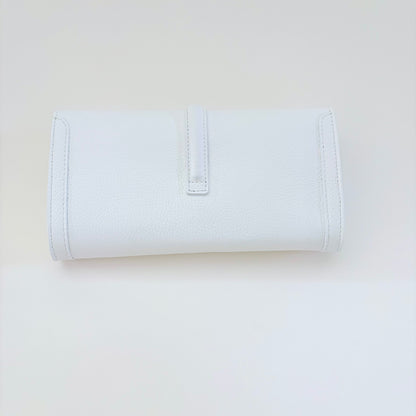 White Monet Leather Clutch Limited Edition