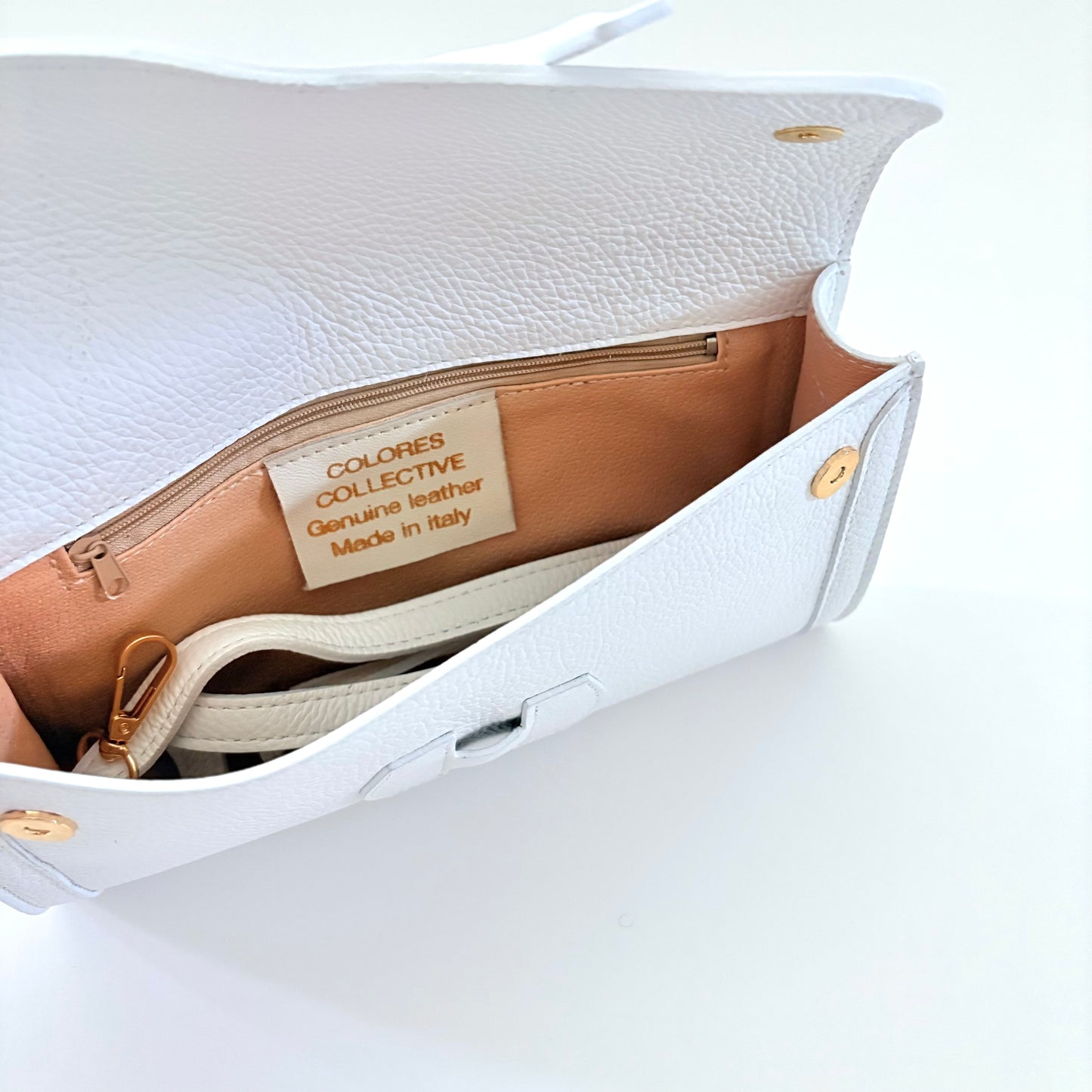 White Monet Leather Clutch Limited Edition