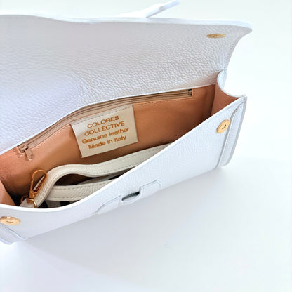 White Monet Leather Clutch Limited Edition