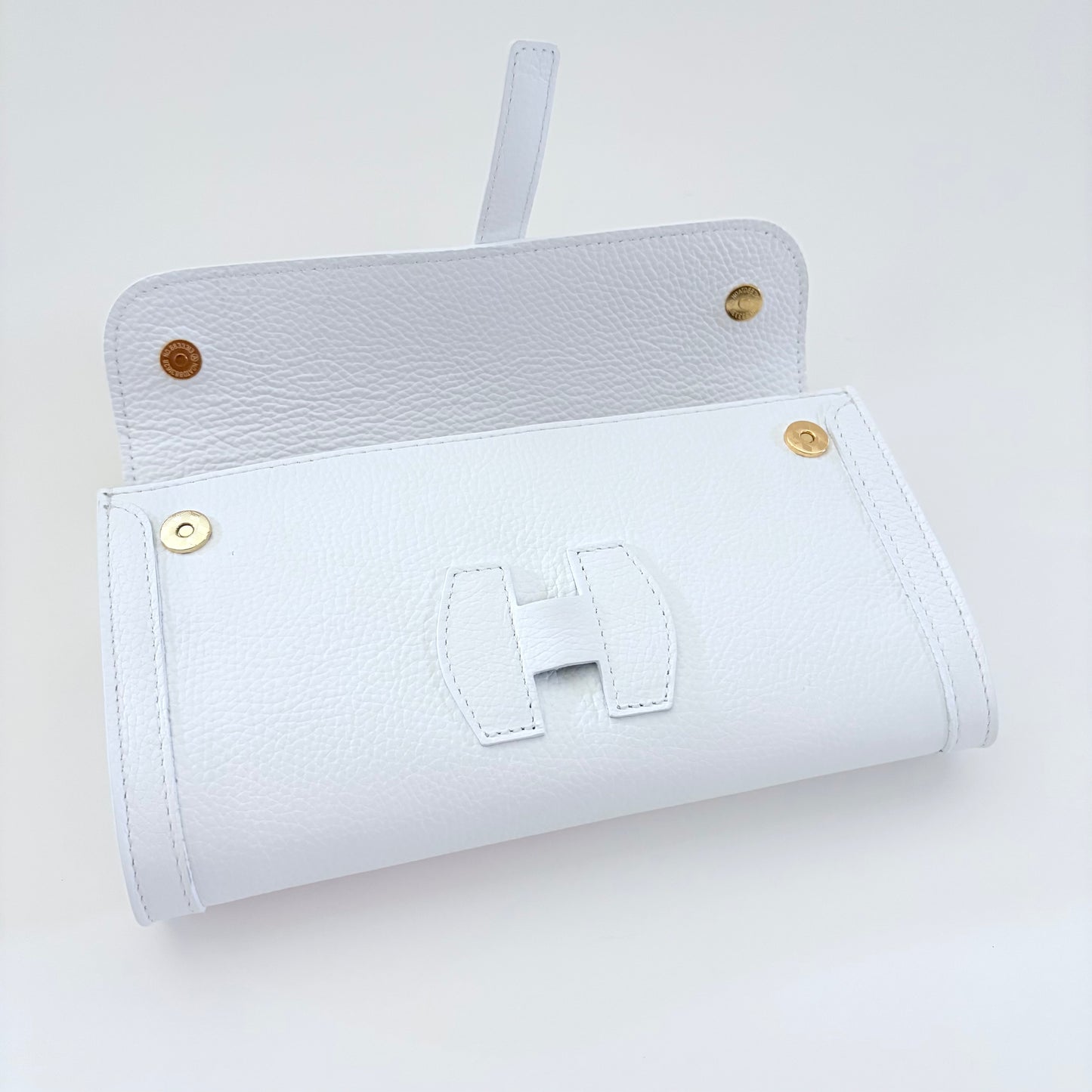 White Monet Leather Clutch Limited Edition