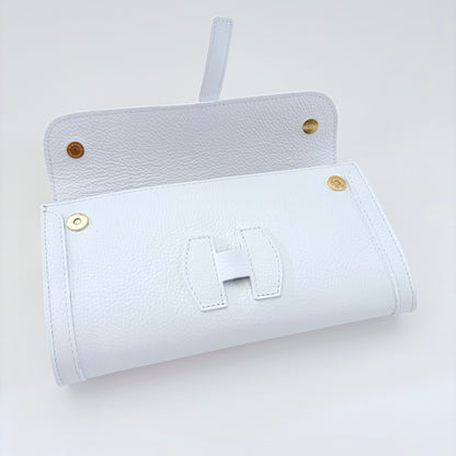 White Monet Leather Clutch Limited Edition