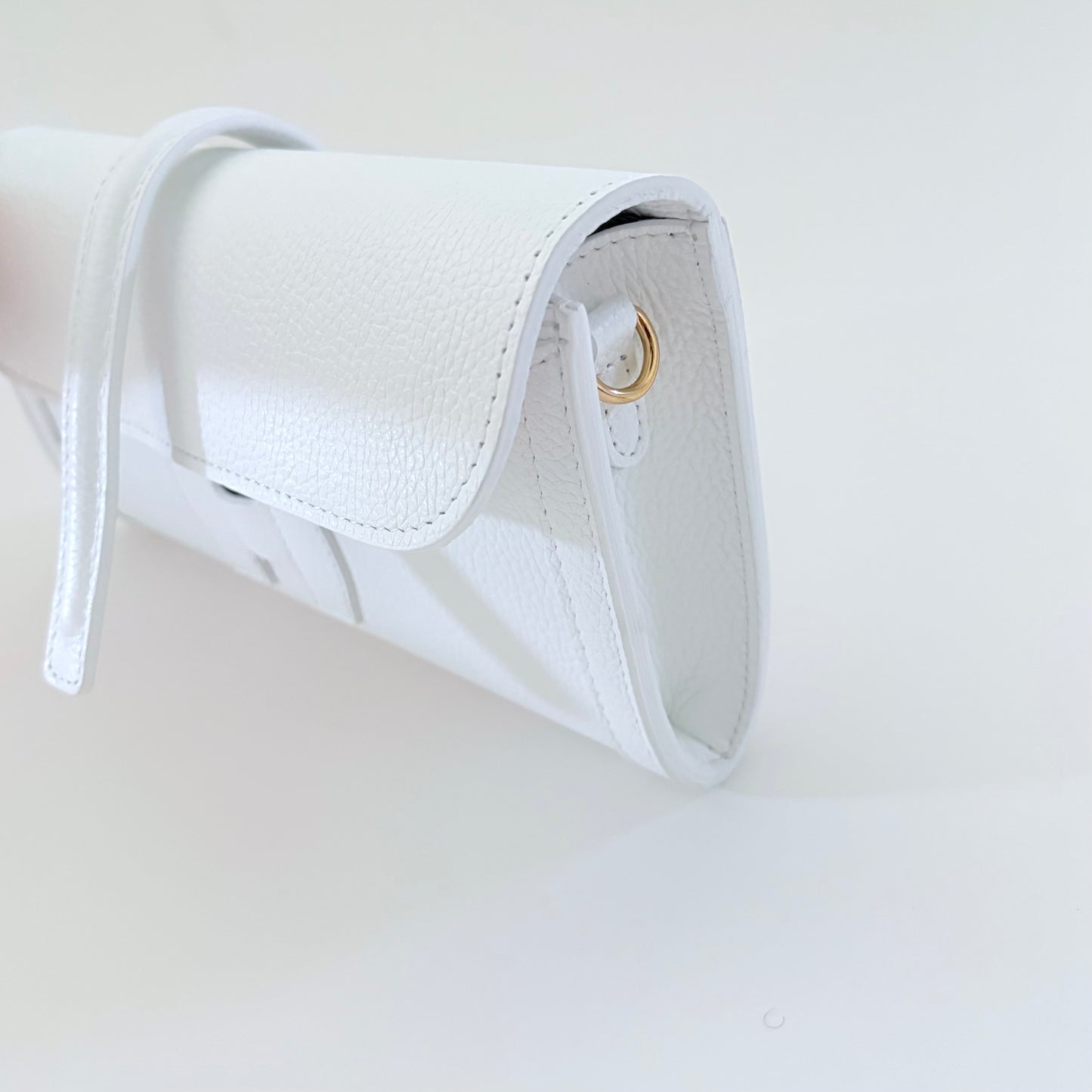 White Monet Leather Clutch Limited Edition