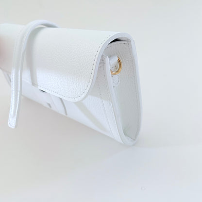 White Monet Leather Clutch Limited Edition