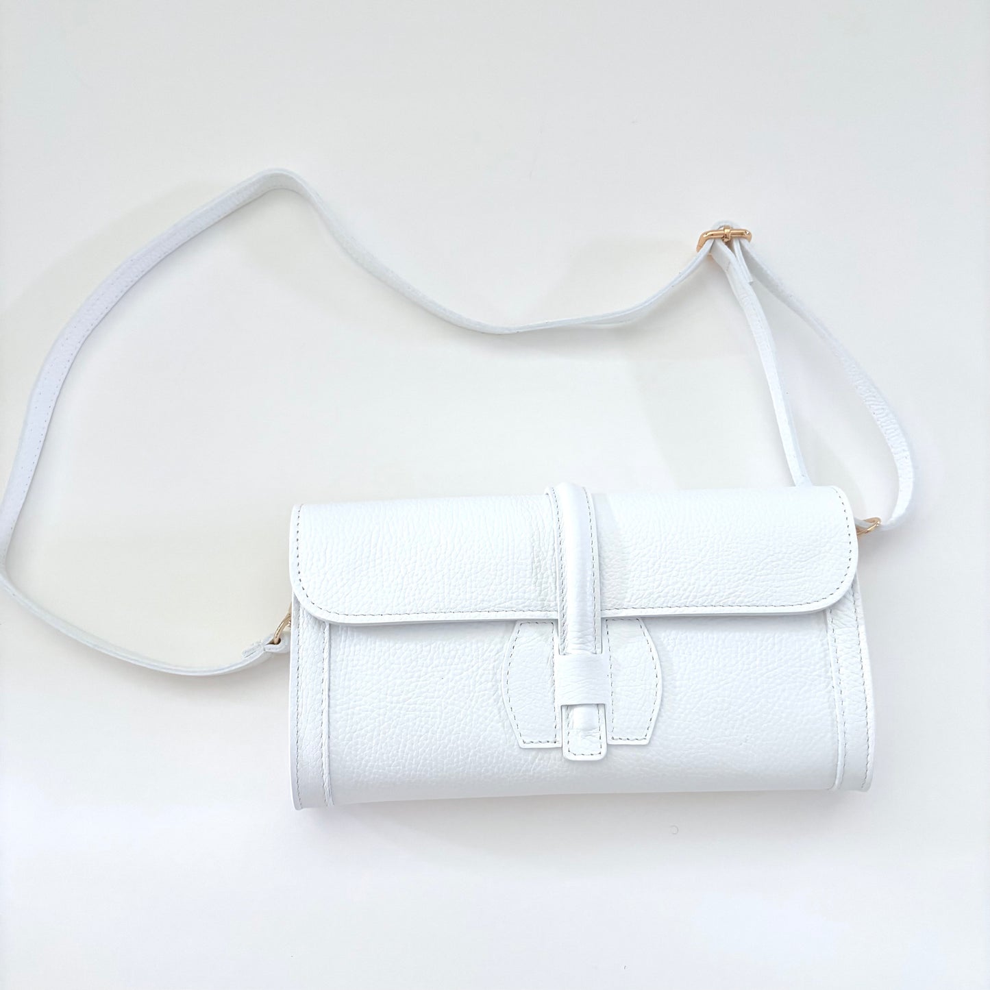 White Monet Leather Clutch Limited Edition