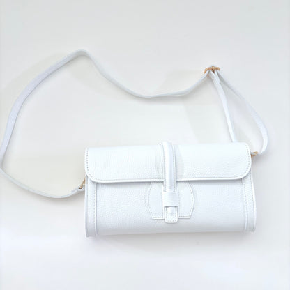 White Monet Leather Clutch Limited Edition