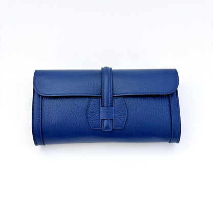 Navy Monet Leather Clutch Limited Edition