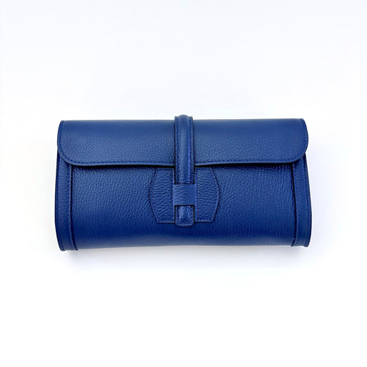 Navy Blue Monet Leather Clutch Limited Edition