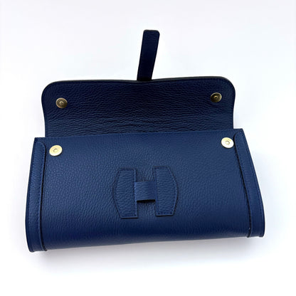 Navy Monet Leather Clutch Limited Edition