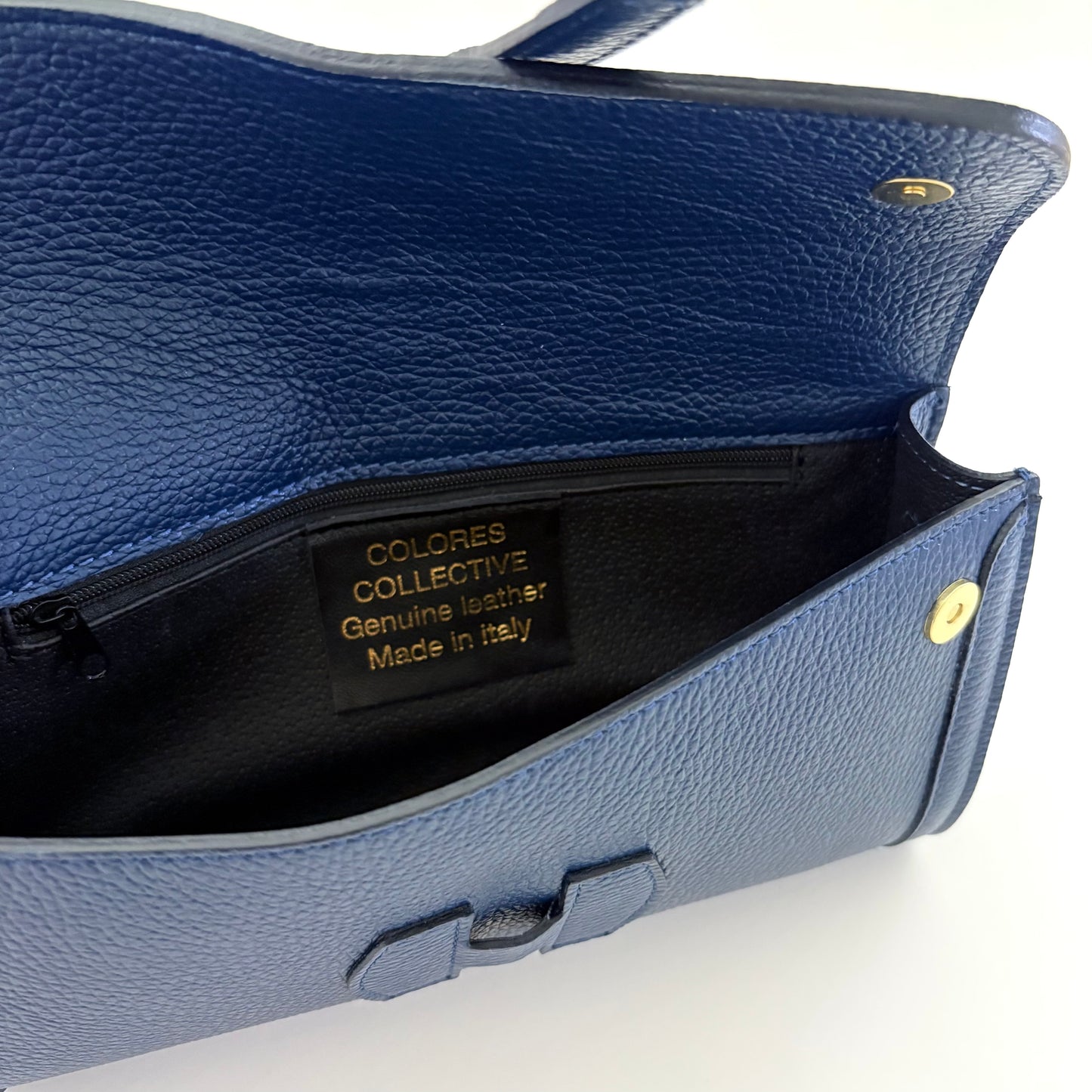 Navy Monet Leather Clutch Limited Edition