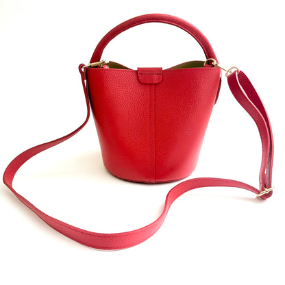 Red Leather City Bag