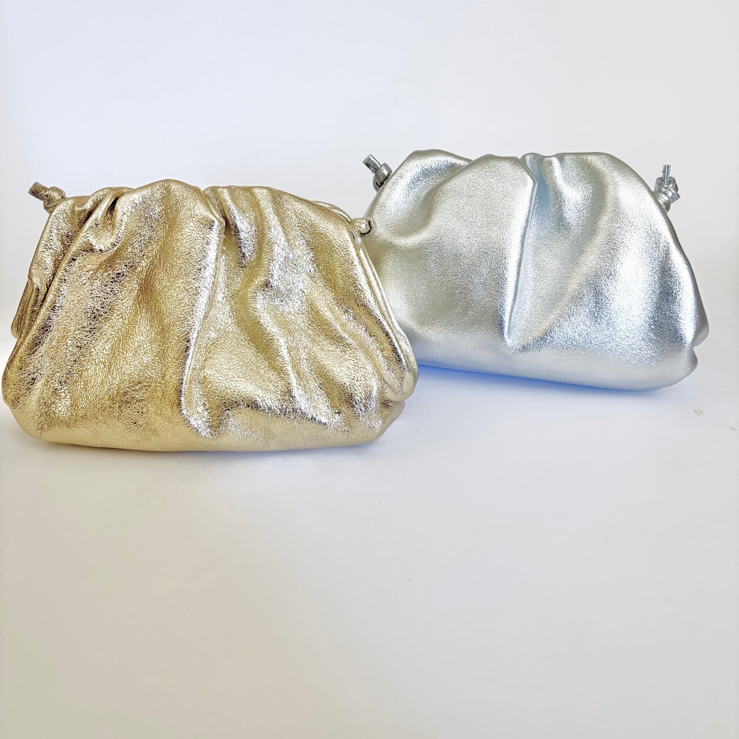 Rico Silver Metallic Clutch