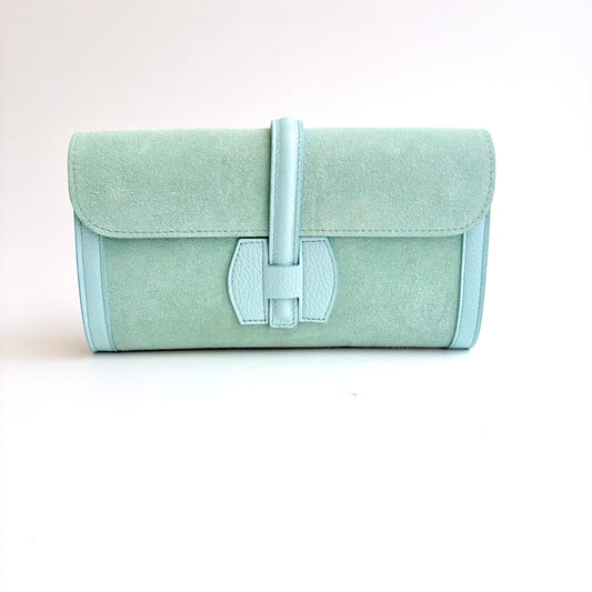 Monet Suede Clutch Soleil (Mint)
