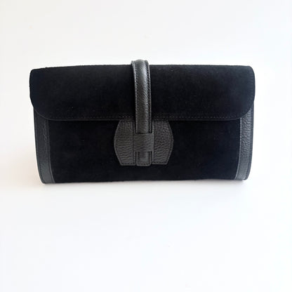 Roma Suede Clutch Black PRESALE