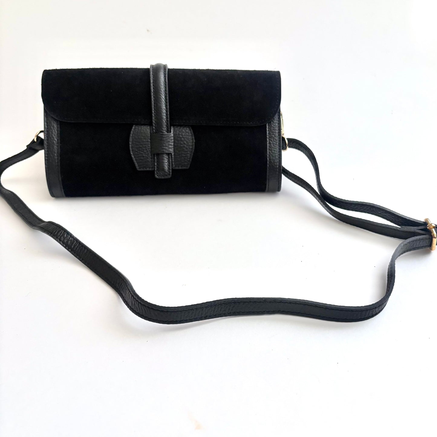 Roma Suede Clutch Black PRESALE