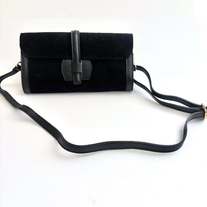 Roma Suede Clutch Black PRESALE