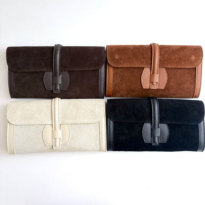 Roma Suede Clutch Black PRESALE