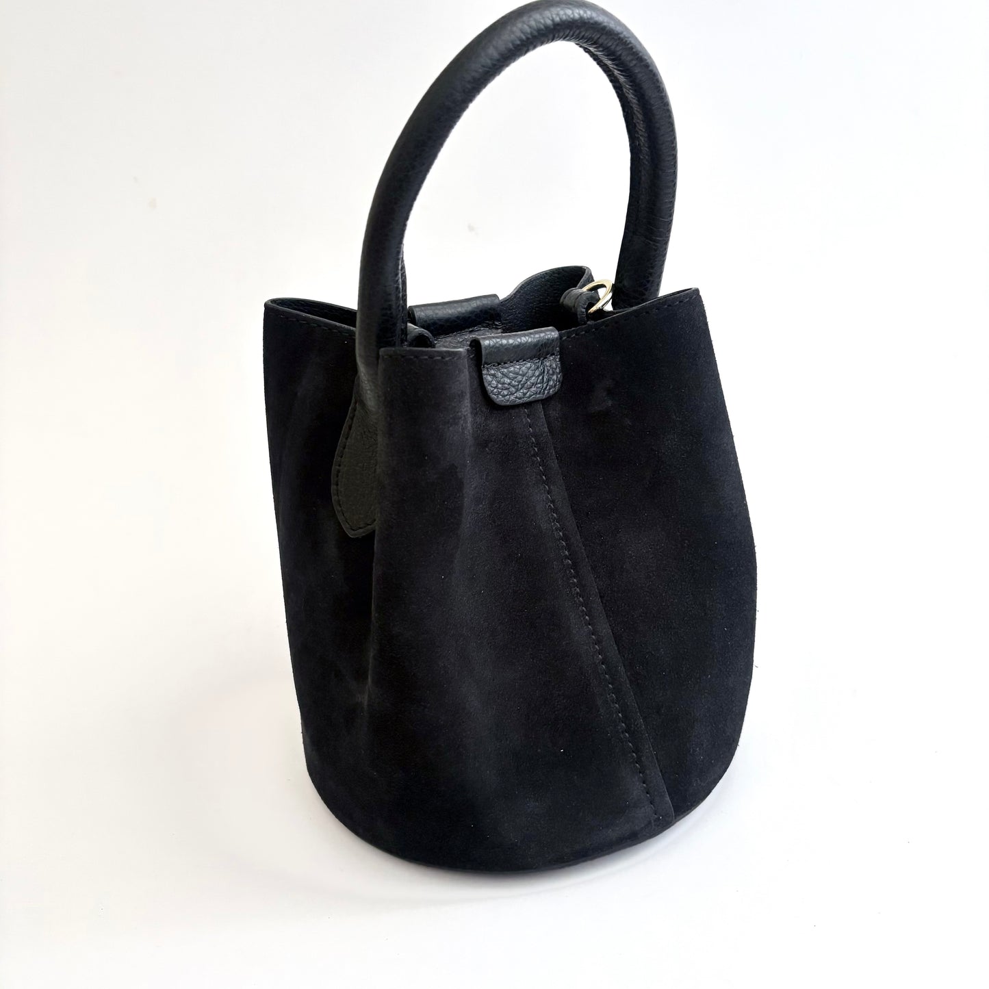 Noir Suede City Bag