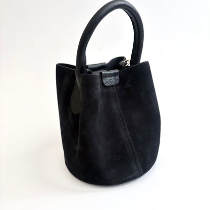 Noir Suede City Bag