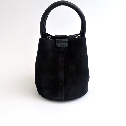 Noir Suede City Bag