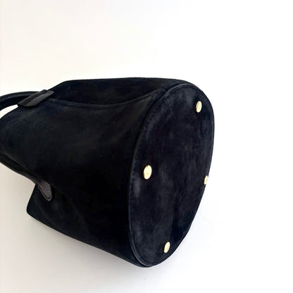 Noir Suede City Bag