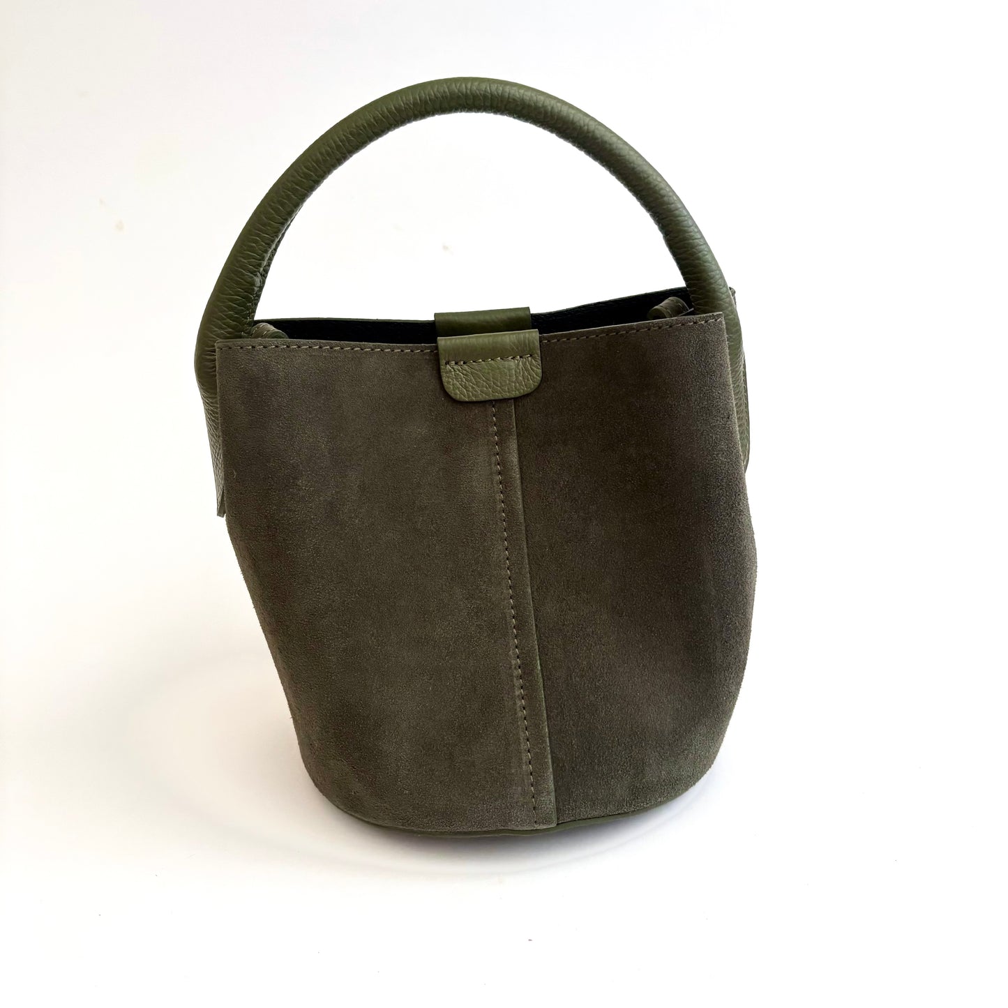Green Suede City Bag