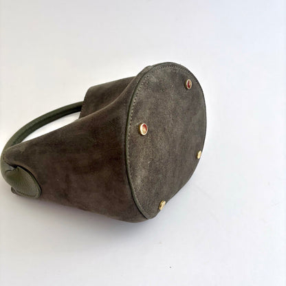 Green Suede City Bag