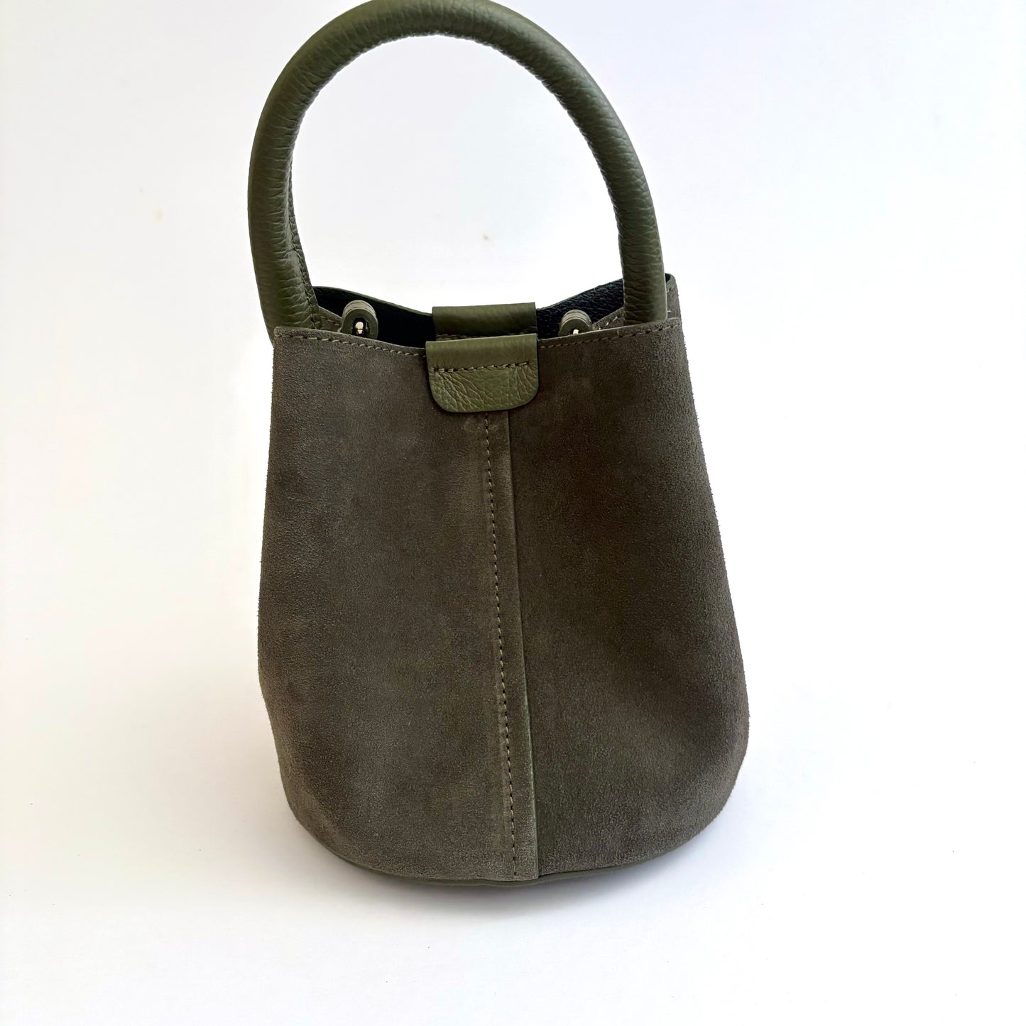 Green Suede City Bag