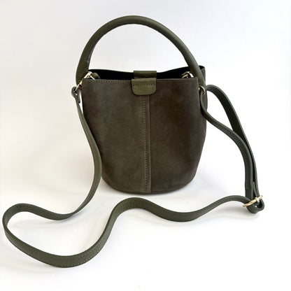 Green Suede City Bag