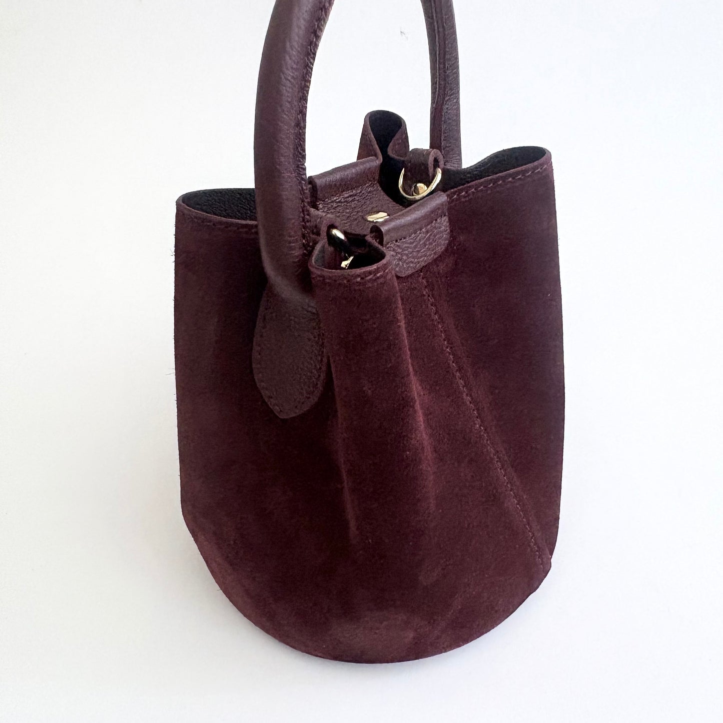 Merlot Suede City Bag