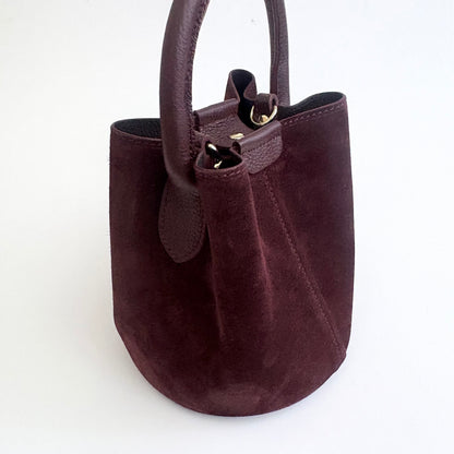 Merlot Suede City Bag