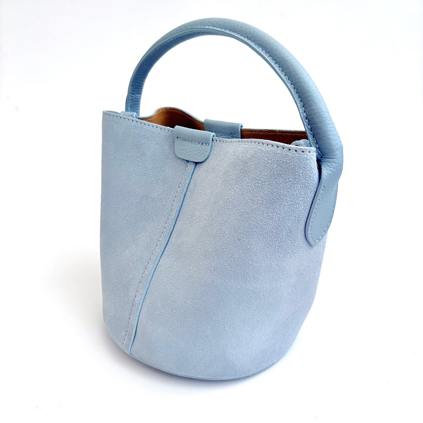 Light Blue Sueded City Bag