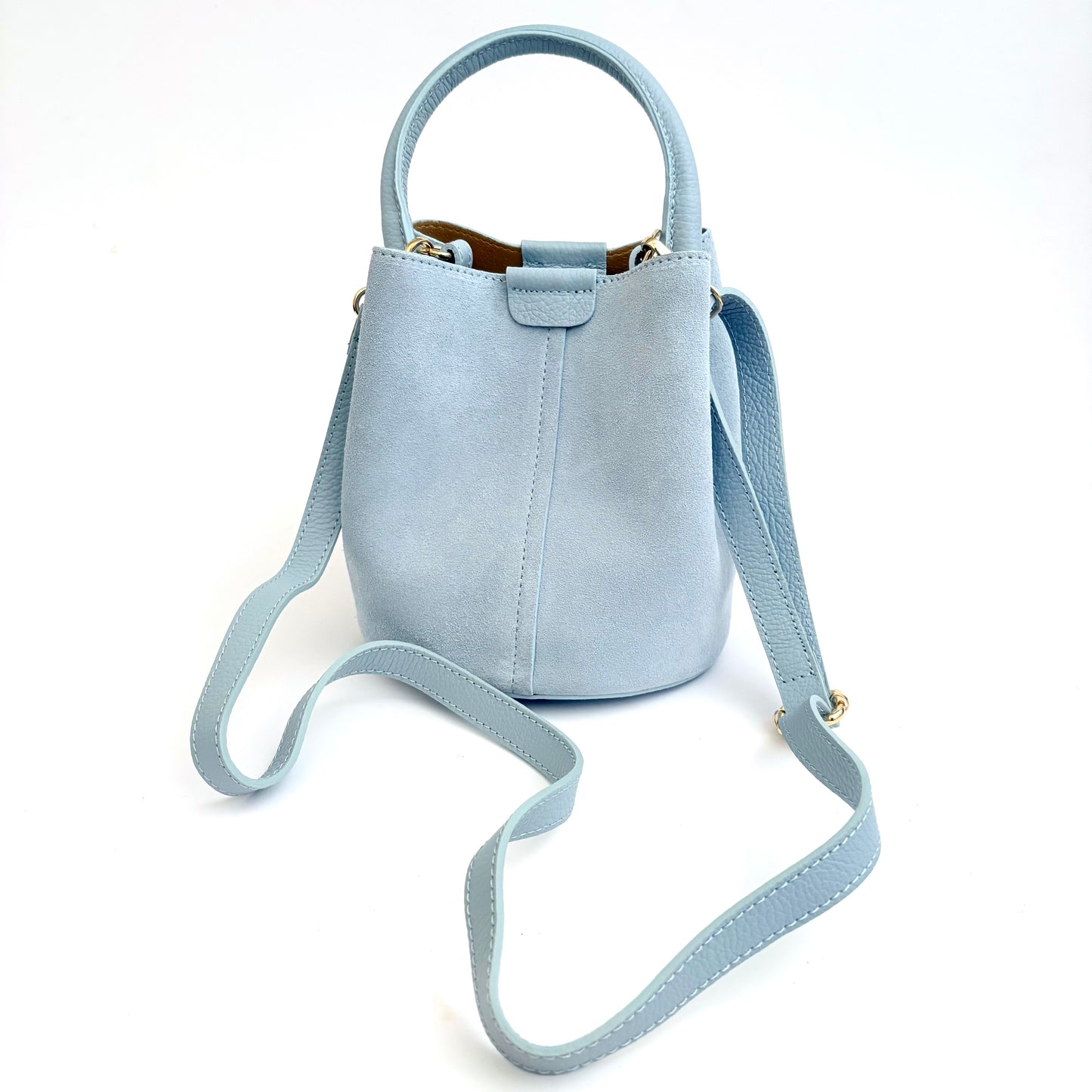 Light Blue Sueded City Bag