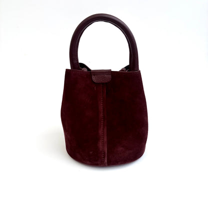 Merlot Suede City Bag