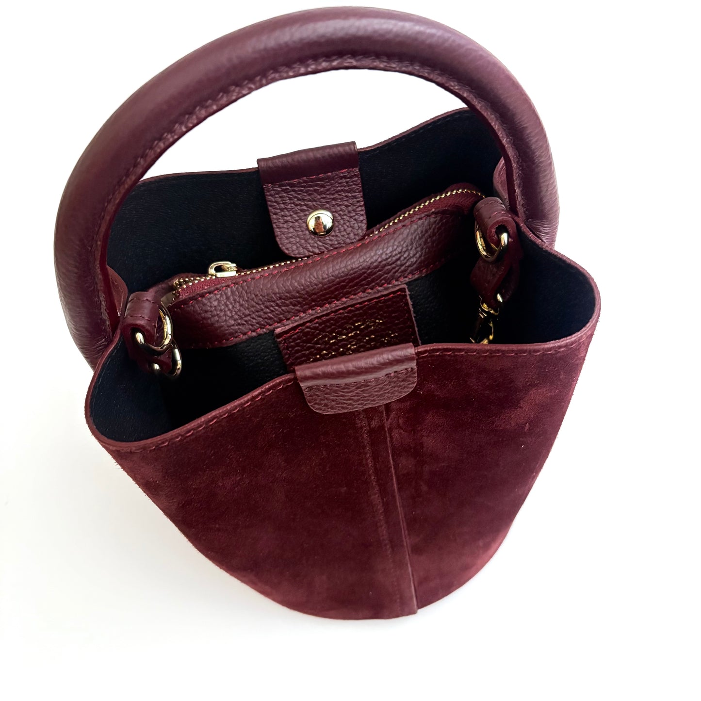 Merlot Suede City Bag
