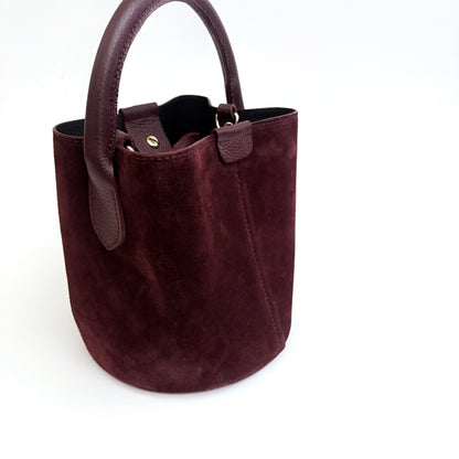 Merlot Suede City Bag