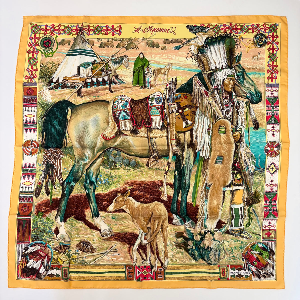 “Les Cheyennes” Kermit Oliver Hermes Scarf