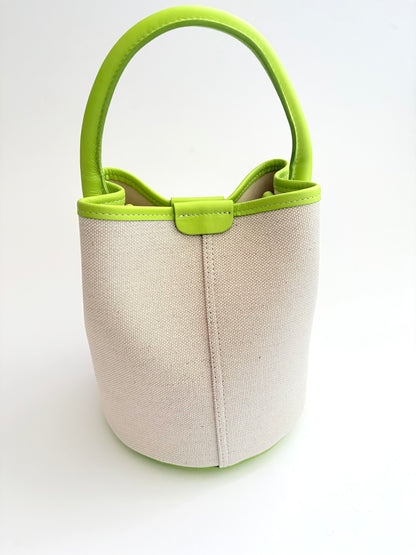 Lime Canvas City Bag