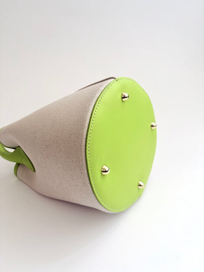 Lime Canvas City Bag